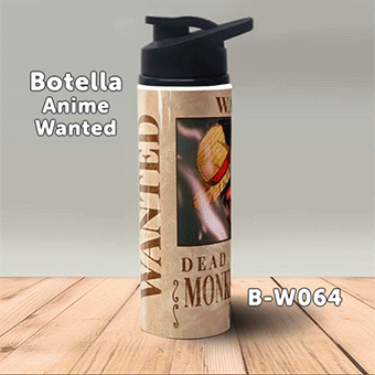 B-W064 Wanted Luffy Botella (One Piece)