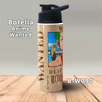 B-W090 Wanted Zoro Botella (One Piece)