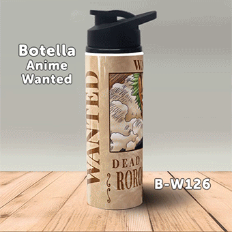 B-W126 Wanted Zoro Botella (One Piece)