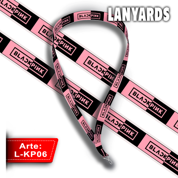 L-KP06 Lanyard KPOP (Black Pink)