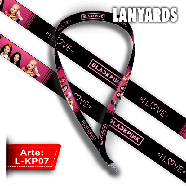 L-KP07 Lanyard KPOP (Black Pink)
