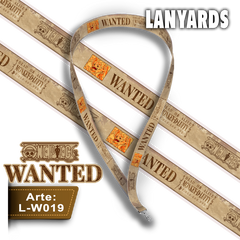 L-W019 Lanyard Wanted Luffy (One Piece)