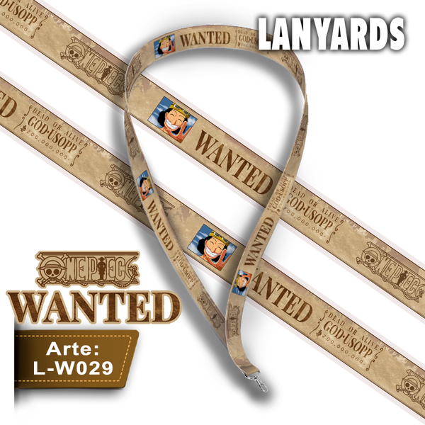 L-W029 Lanyard Wanted Usopp (One Piece)