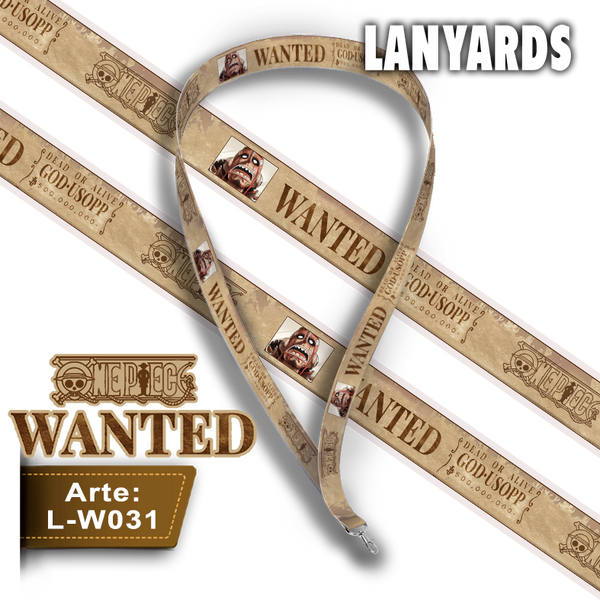 L-W031 Lanyard Wanted Usopp (One Piece)
