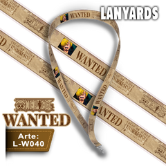 L-W040 Lanyard Wanted Sanji (One Piece)