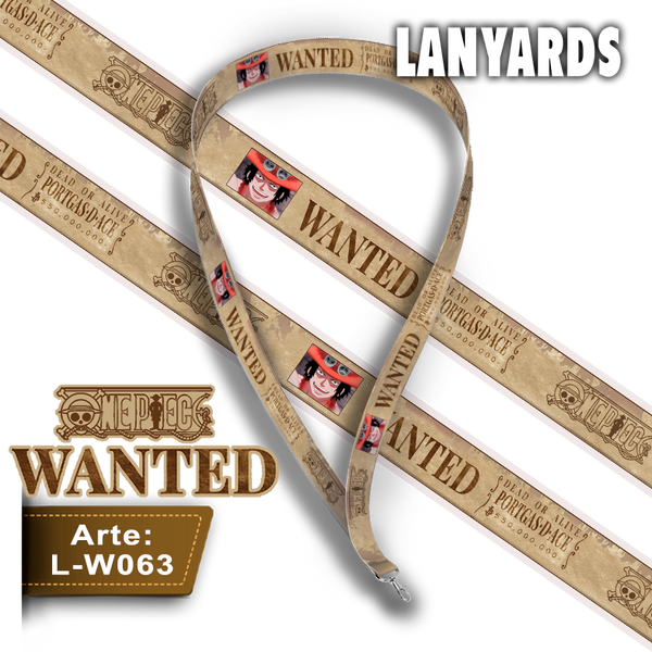 L-W063 Lanyard Wanted Ace (One Piece)