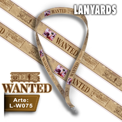 L-W075 Lanyard Wanted Luffy (One Piece)