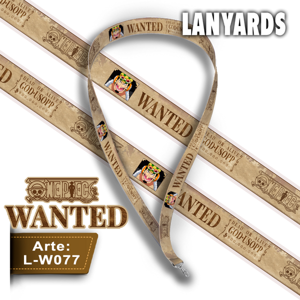 L-W077 Lanyard Wanted Usopp (One Piece)