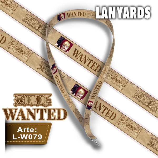 L-W079 Lanyard Wanted Donquixote Rosinante (One Piece)