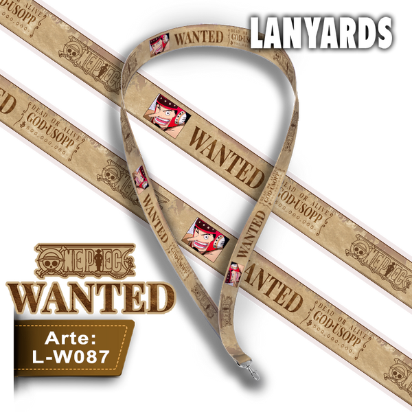 L-W087 Lanyard Wanted Usopp (One Piece)