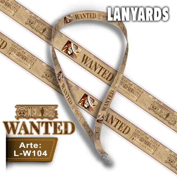 L-W104 Lanyard Wanted Edward Newgate (One Piece)