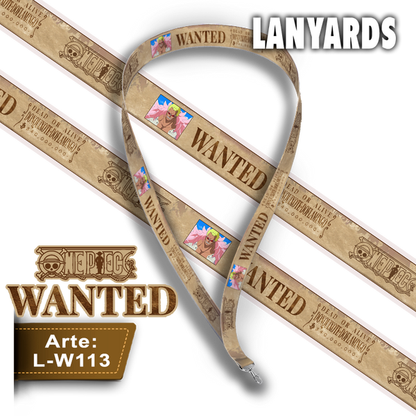 L-W113 Lanyard Wanted Donquixote Doflamingo (One Piece)