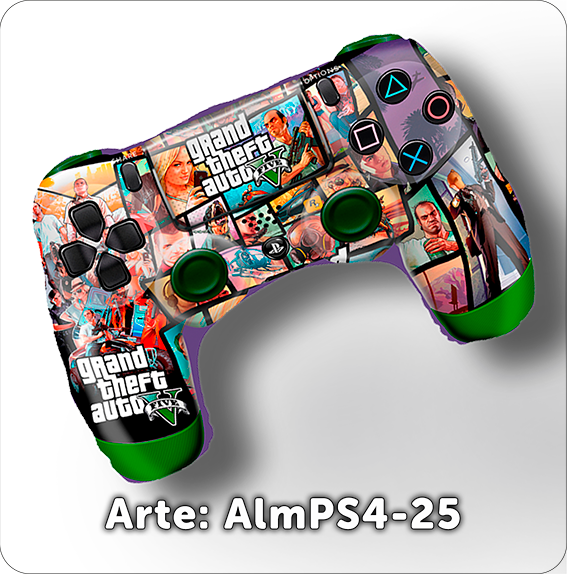 PS4-25 Control Almohada Playstation Grand theFt Auto V