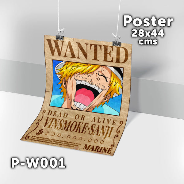 P-W001 Wanted Sanji Poster (One Piece)