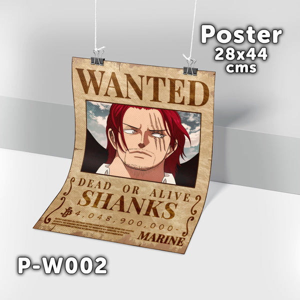 P-W002 Wanted Shanks Poster (One Piece)