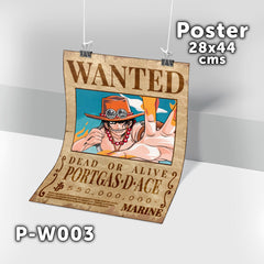 P-W003 Wanted Ace Poster (One Piece)