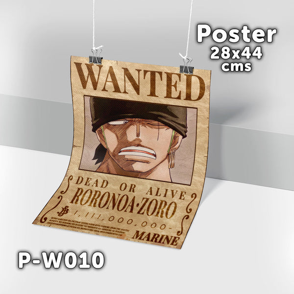 P-W010 Wanted Zoro Poster (One Piece)