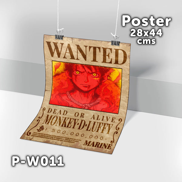 P-W011 Wanted Luffy Poster (One Piece)