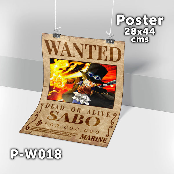 P-W018 Wanted Sabo Poster (One Piece)