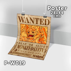 P-W019 Wanted Luffy Poster (One Piece)
