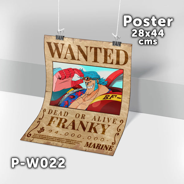P-W022 Wanted Franky Poster (One Piece)