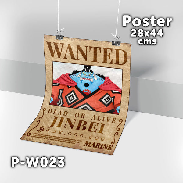 P-W023 Wanted Jinbei Poster (One Piece)