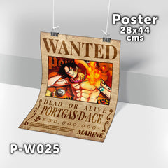 P-W025 Wanted Ace Poster (One Piece)