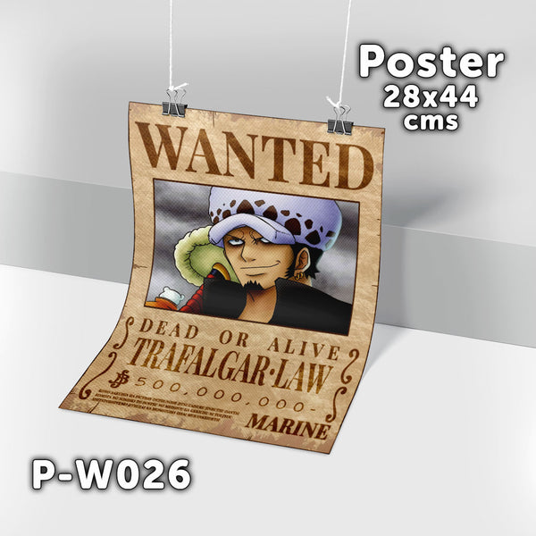P-W026 Wanted Trafalgar Poster (One Piece)