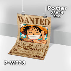 P-W028 Wanted Luffy Poster (One Piece)
