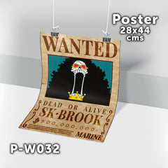 P-W032 Wanted Brook Poster (One Piece)