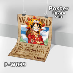 P-W039 Wanted Luffy Poster (One Piece)