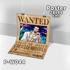 P-W044 Wanted Mihawk Poster (One Piece)