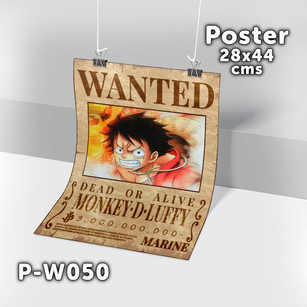 P-W050 Wanted Luffy Poster (One Piece)
