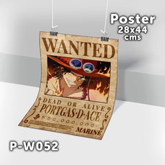 P-W052 Wanted Ace Poster (One Piece)