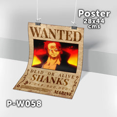 P-W058 Wanted Shanks Poster (One Piece)