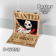 P-W059 Wanted Brook Poster (One Piece)