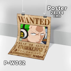 P-W062 Wanted Vinsmoke Yonji Poster (One Piece)