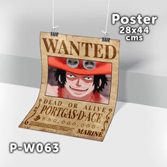 P-W063 Wanted Ace Poster (One Piece)