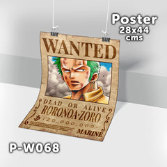 P-W068 Wanted Zoro Poster (One Piece)