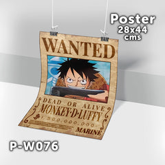 P-W076 Wanted Luffy Poster (One Piece)