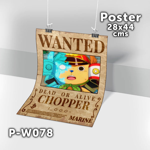 P-W078 Wanted Chopper Poster (One Piece)
