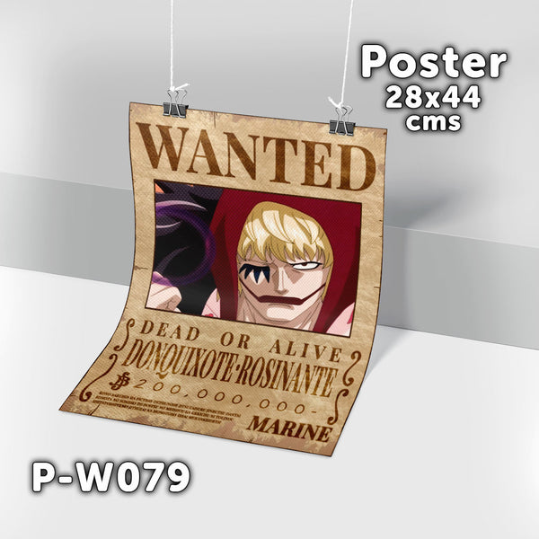 P-W079 Wanted Donquixote Rosinante Poster (One Piece)