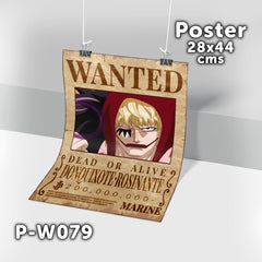 P-W079 Wanted Donquixote Rosinante Poster (One Piece)