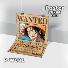 P-W081 Wanted Ace Poster (One Piece)