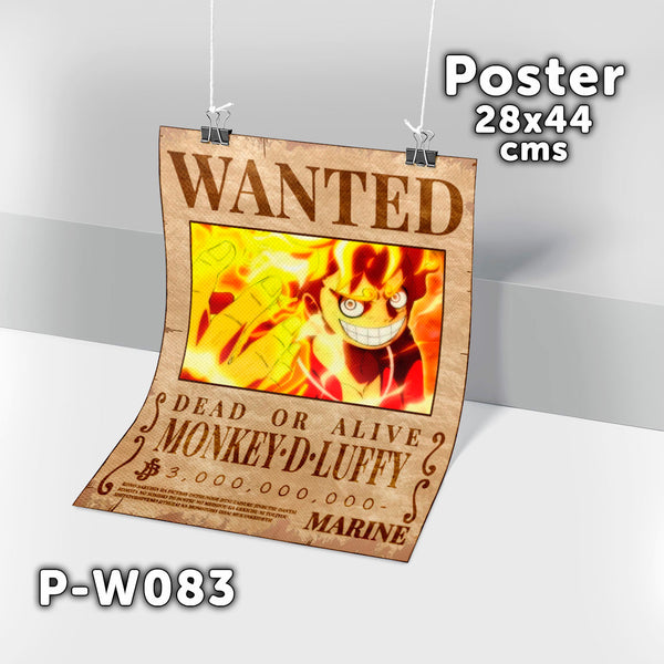 P-W083 Wanted Luffy Poster (One Piece)