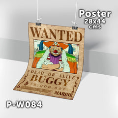 P-W084 Wanted Buggy Poster (One Piece)