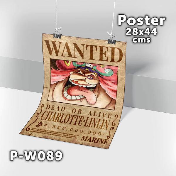 P-W089 Wanted Charlotte Linlin Poster (One Piece)