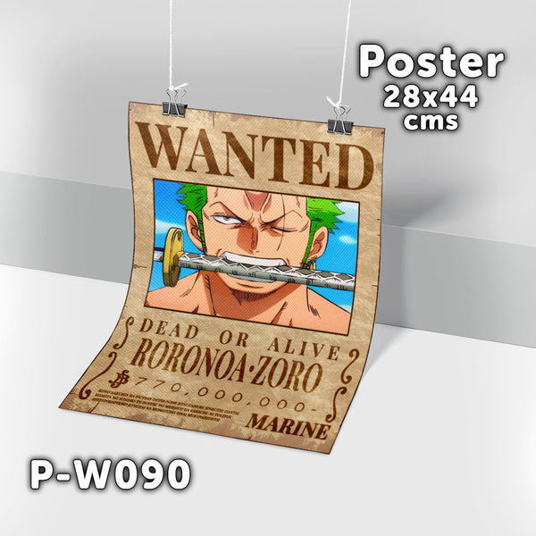 P-W090 Wanted Zoro Poster (One Piece)