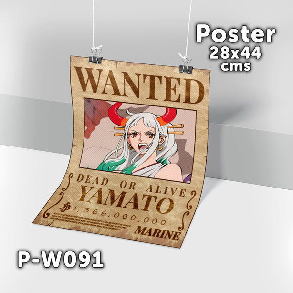 P-W091 Wanted Yamato Poster (One Piece)