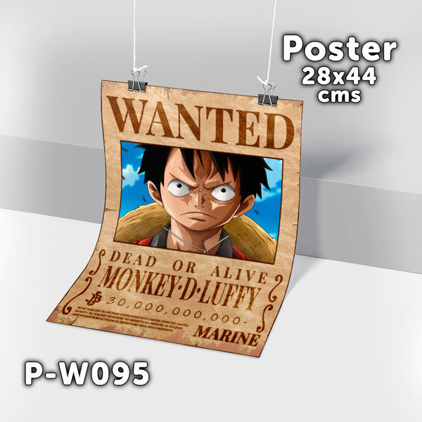 P-W095 Wanted Luffy Poster (One Piece)